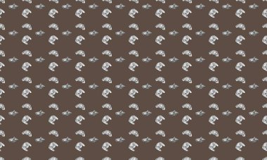 Farklı aksesuarlara sahip renkli arkaplan