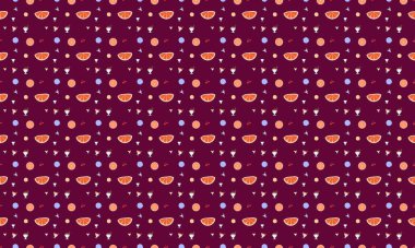 Farklı aksesuarlara sahip renkli arkaplan