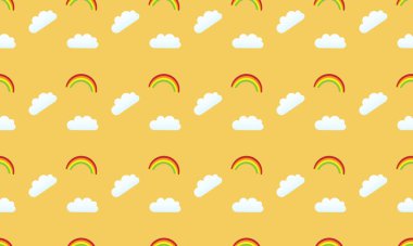 Farklı aksesuarlara sahip renkli arkaplan