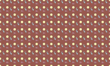 Farklı aksesuarlara sahip renkli arkaplan