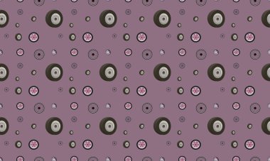 Farklı aksesuarlara sahip renkli arkaplan