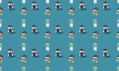 Farklı aksesuarlara sahip renkli arkaplan