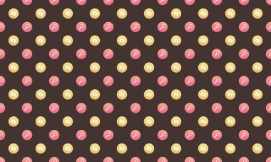 Farklı aksesuarlara sahip renkli arkaplan