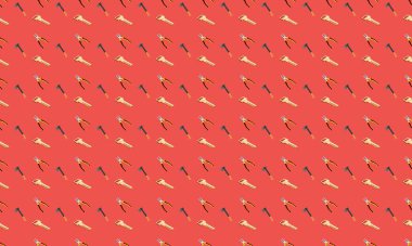 Farklı aksesuarlara sahip renkli arkaplan