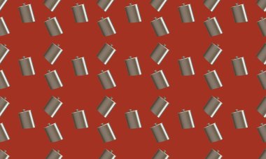 Farklı aksesuarlara sahip renkli arkaplan