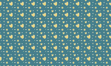 Farklı aksesuarlara sahip renkli arkaplan