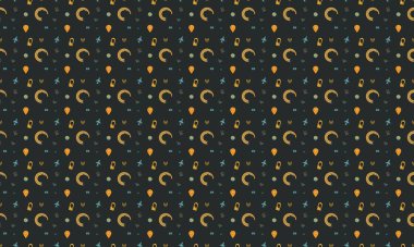 Farklı aksesuarlara sahip renkli arkaplan