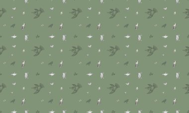 Farklı aksesuarlara sahip renkli arkaplan