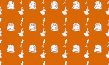 Farklı aksesuarlara sahip renkli arkaplan