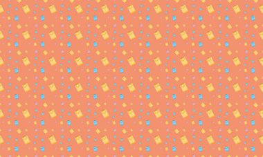 Farklı aksesuarlara sahip renkli arkaplan