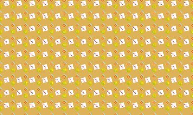 Farklı aksesuarlara sahip renkli arkaplan