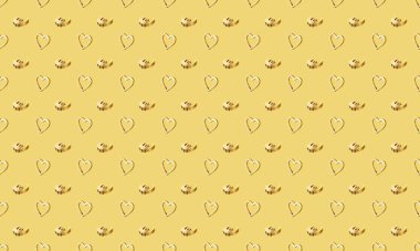 Farklı aksesuarlara sahip renkli arkaplan