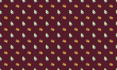 Farklı aksesuarlara sahip renkli arkaplan