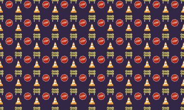 Farklı aksesuarlara sahip renkli arkaplan