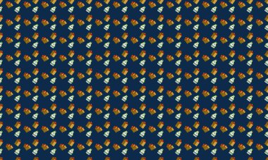 Farklı aksesuarlara sahip renkli arkaplan