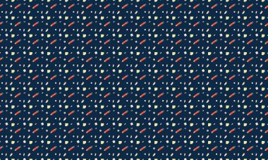 Farklı aksesuarlara sahip renkli arkaplan