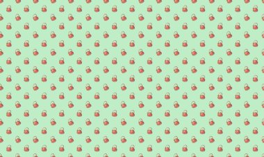 Farklı aksesuarlara sahip renkli arkaplan