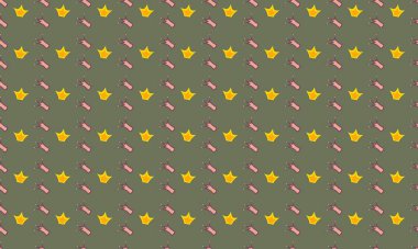 Farklı aksesuarlara sahip renkli arkaplan