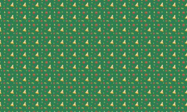 Farklı aksesuarlara sahip renkli arkaplan