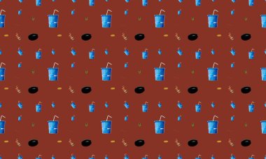 Farklı aksesuarlara sahip renkli arkaplan