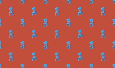 Farklı aksesuarlara sahip renkli arkaplan