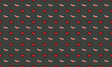 Farklı aksesuarlara sahip renkli arkaplan