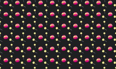 Farklı aksesuarlara sahip renkli arkaplan