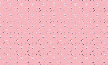 Farklı aksesuarlara sahip renkli arkaplan