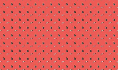 Farklı aksesuarlara sahip renkli arkaplan