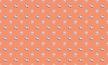 Farklı aksesuarlara sahip renkli arkaplan