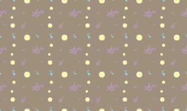 Farklı aksesuarlara sahip renkli arkaplan