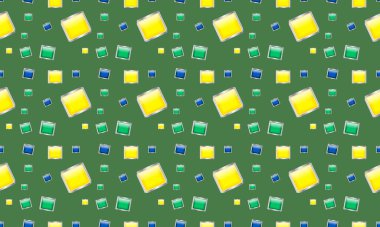 Farklı aksesuarlara sahip renkli arkaplan