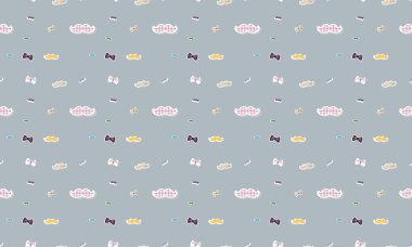 Farklı aksesuarlara sahip renkli arkaplan