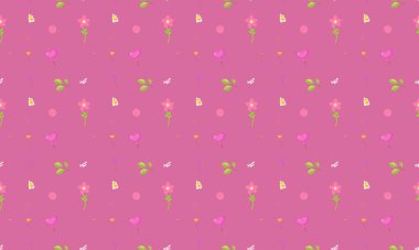 Farklı aksesuarlara sahip renkli arkaplan