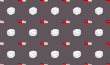 Farklı aksesuarlara sahip renkli arkaplan