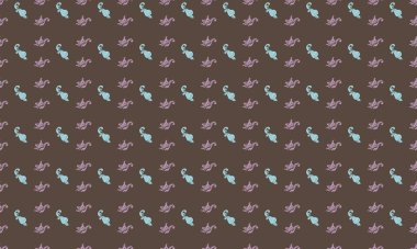 Farklı aksesuarlara sahip renkli arkaplan