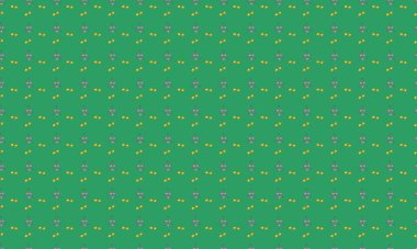 Farklı aksesuarlara sahip renkli arkaplan