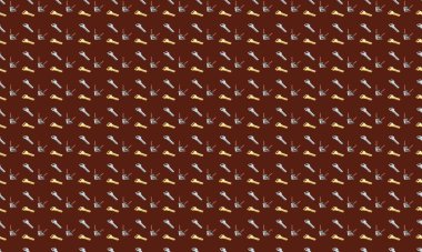 Farklı aksesuarlara sahip renkli arkaplan