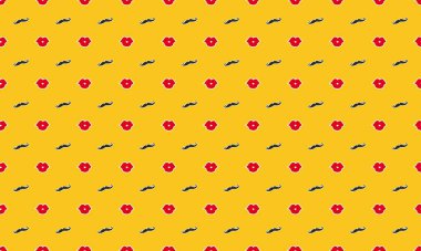 Farklı aksesuarlara sahip renkli arkaplan