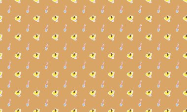 Farklı aksesuarlara sahip renkli arkaplan