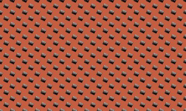 Farklı aksesuarlara sahip renkli arkaplan