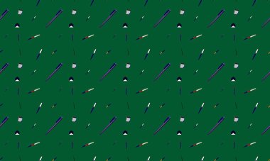 Farklı aksesuarlara sahip renkli arkaplan