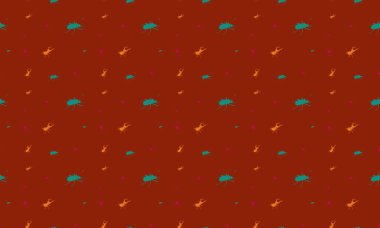 Farklı aksesuarlara sahip renkli arkaplan