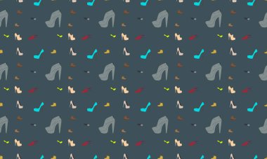 Farklı aksesuarlara sahip renkli arkaplan