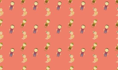 Farklı aksesuarlara sahip renkli arkaplan