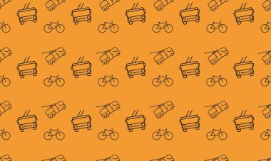 Farklı aksesuarlara sahip renkli arkaplan