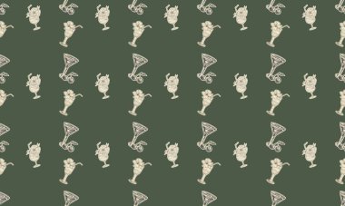 Farklı aksesuarlara sahip renkli arkaplan