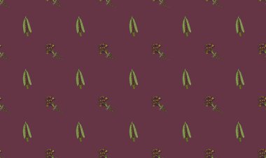 Farklı aksesuarlara sahip renkli arkaplan