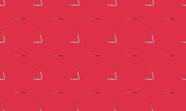 Farklı aksesuarlara sahip renkli arkaplan