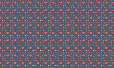 Farklı aksesuarlara sahip renkli arkaplan